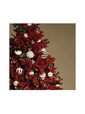 ALESSI | Weihnachtsbaumkugel 9cm DELIGHT Weiss/Rot | 